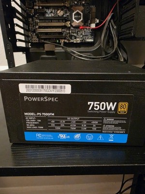 Powerspec 750w power supply 80 plus gold