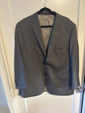 Joseph  Feiss Gold Men  s 48R Gray Blue Check 100 Wool Sport Coat Blazer