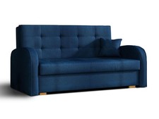 3-Seater Sofa Bed with Storage Velour Springs Compact Design VIVA GOLD III