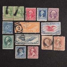 TRÈS BEL ENSEMBLE DE 14 TIMBRES CLASSIQUES ÉTATS UNIS OBLITÉRÉS 