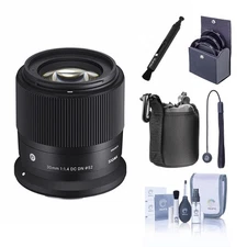 Sigma 30mm f/1.4 DC DN Contemporary Lens for Canon RF,Bundle with Included Value