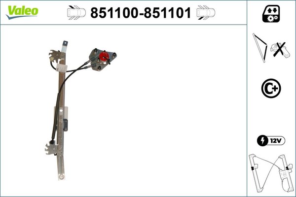 Fensterheber Valeo 851100 FüR Seat 5P1 XL Altea 5P8 5P5 5P2 3 TSI 16V LPG TDI-image
