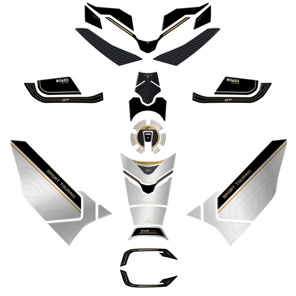 Kit Tank Full 3D Aufkleber Motorrad Yamaha Tracer 9 Gt 2025-2026 Ceramic Ice-image