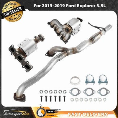 Both Manifold Catalytic Converters & Flex Pipe Ford Explorer 3.5L 2013 TO 2019