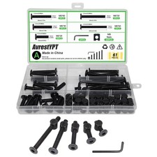 30 Set Crib Screws Replacement Set,Bed Frame Bolts and Nuts Kit,Hex Socket Ca...