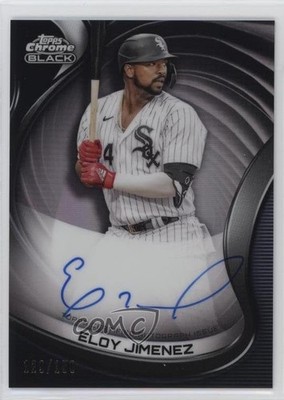 2022 Topps Chrome Black Refractor 129/150 Eloy Jimenez #CBA-EJ Auto 0f5t