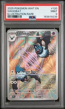 2025 POKEMON WHT EN-WHITE FLARE ILLUSTRATION RARE #120 SWOOBAT PSA 9