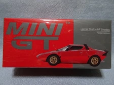 New MINI GT 365 Lancia Stratos HF Stradale Rosso Arancio Left Hand Drive