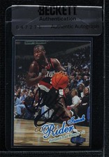 BAS 1997-98 Fleer Ultra Isaiah Rider #84 Seal of Authenticity Auto 3c7