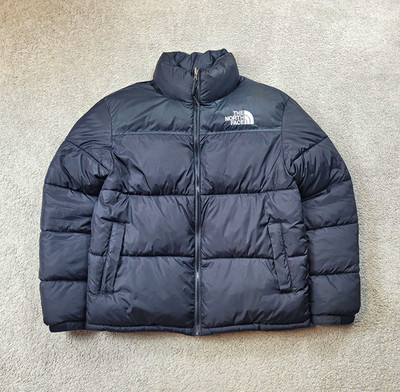 The North Face Herren Daunenjacke Nylon Schwarz Gr. L Stehkragen Reißverschluss