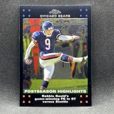 Robbie Gould Postseason Highlights 2007 Topps Chrome #TC163 Chicago Bears