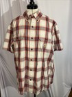 Carhartt Loose Fit Red Plaid Xl Shirt Sleeve Shirt EUC