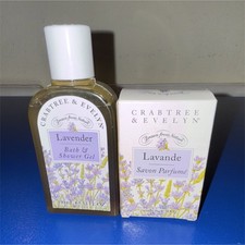 Crabtree  Evelyn Lavender Bath Shower Gel 150ml Soap 100g Set NEW HTF