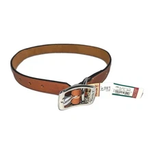 Dog Collar Leather Large 1x24" Circle T Oak Tanned Brown Coastal Pet USA NEW NWT