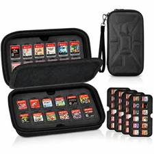 72 Game 144 MicroSD Card Case for Switch Black Hard EVA Organizer