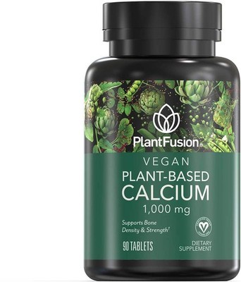 PlantFusion Vegan Calcium, Plant Based Calcium (1000mg) Sourced from Icelandic R