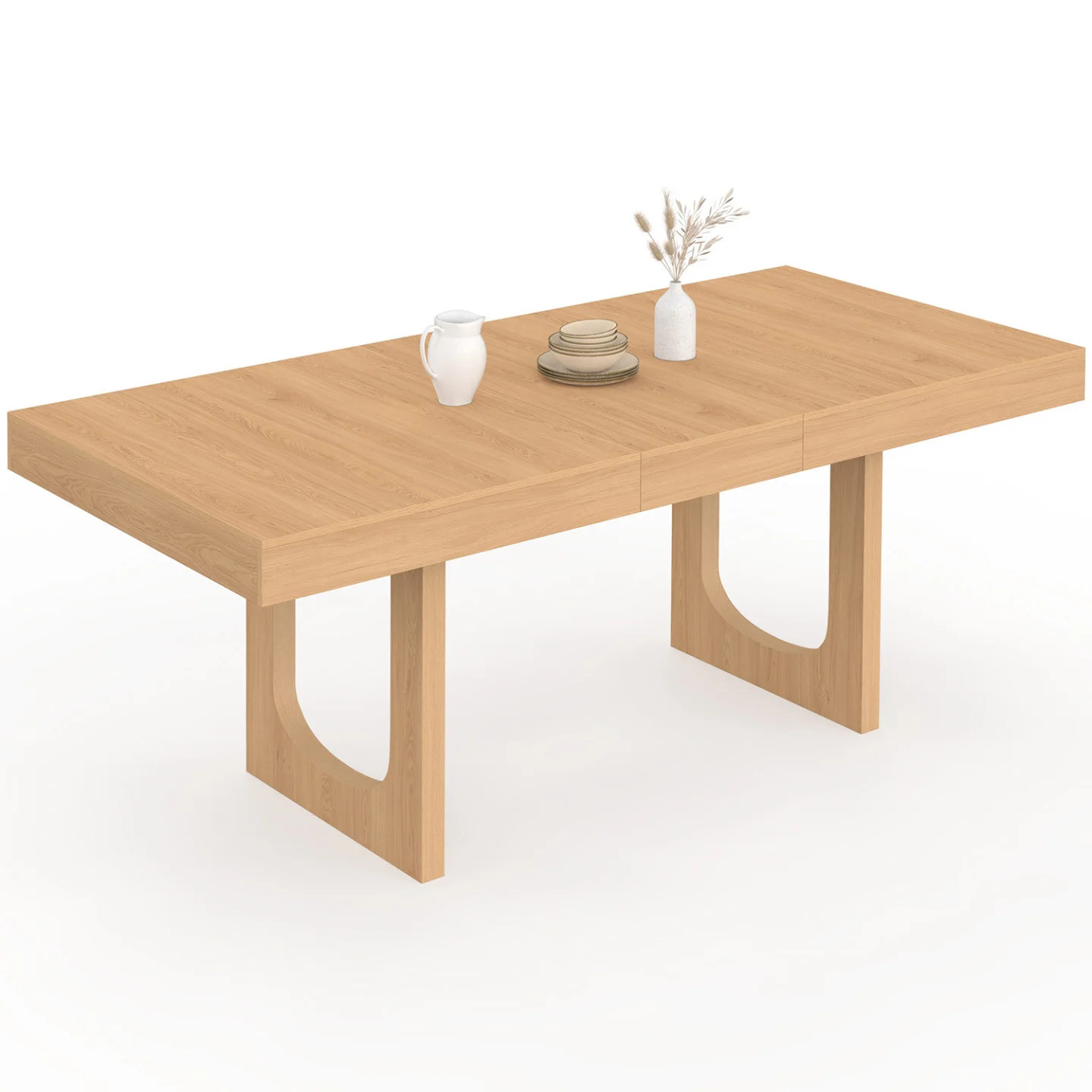 Table à manger ALOISE rectangle hêtre pour repas de famille 4-8 pers
