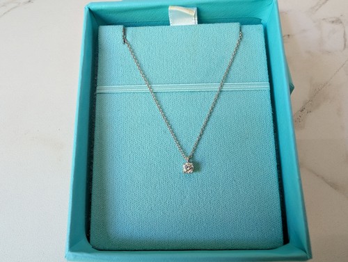 Tiffany & Co Platinum and Diamond Solitaire Necklace (32017631)