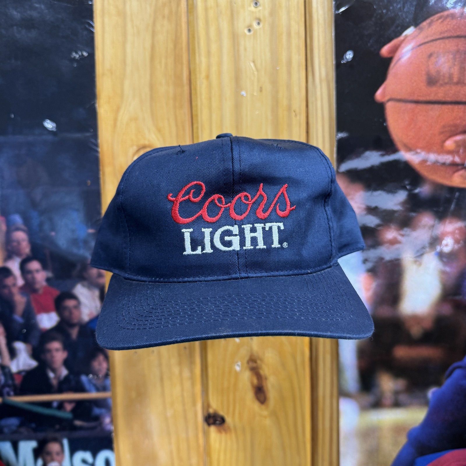 Coors Light Snapback Cap Navy Blue Embroidered Beer Logo Mens Hat