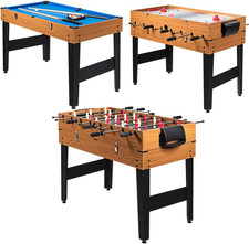 Multiple Foosball Table, 3 in 1 Game Table with Soccer, Sling, Horkey Game, 48"