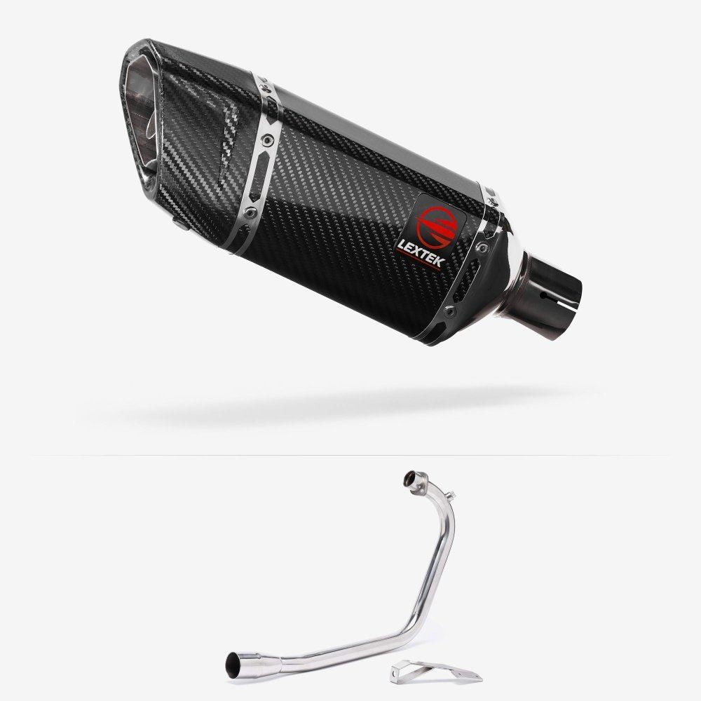 Lextek SP11C Carbon Fibre Exhaust System 200mm for Lexmoto ZSB125