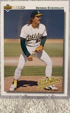 1991 UD - Dennis Eckersley #331 - Athletics P - Hall of Fame Inductee in 2004
