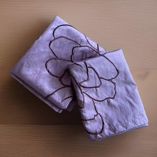 Set of 2 HOME Purple Floral Embroidered Blackout Curtains 83"X54"