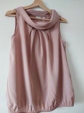 Bodyflirt Blusentop Altrosa Satin-Optik Gr. 38 Wasserfall-Ausschnitt Top Zustand