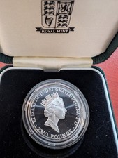 UK 1996 Silver Proof 2 Pound Coin - Celebration of Football - COA Case