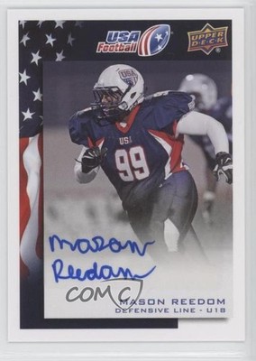 2014 Upper Deck USA Football Auto Mason Reedom #77 Auto o6n