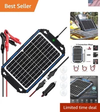 UltraSmart 12W 12V Solar Charger & Maintainer for All Vehicle Battery Types