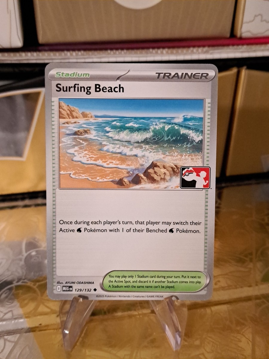 Surfing Beach Pokemon Prize Pack Series 8 Promo Pokemon Card NM/LP