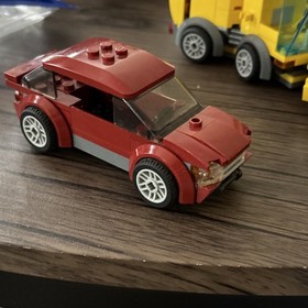 Lot of Lego City Vehicles including female firefighter and male police officer 