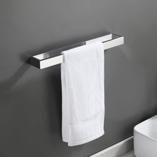Bathroom Towel Rack 16-Inch Self Adhesive Towel Bar Modern Towel Holder Organ...