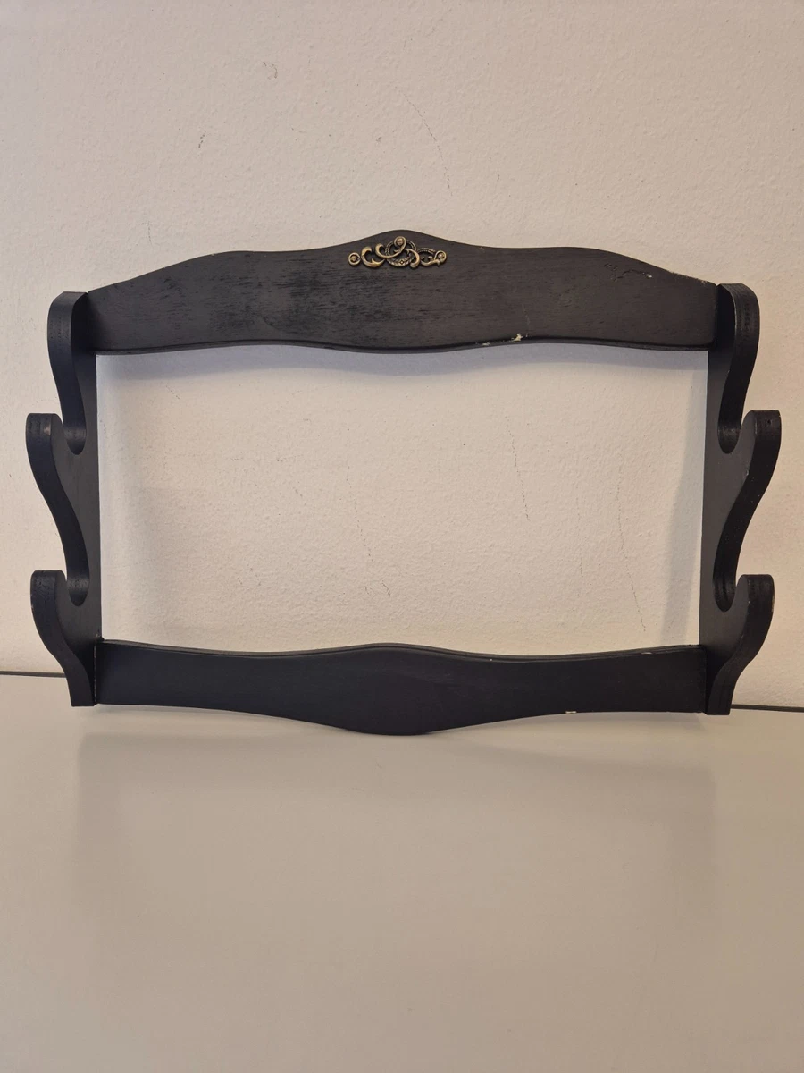 Supporto Per Katana E Spade In Legno Nero – Espositore A 1 Strato, Dimensioni 34x14x7 Cm