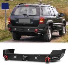 For 1999-2004 Jeep Grand Cherokee Wj Steel Rear Black Bumper Wled Lightsd-ring For 1999-2004 Jeep Grand Cherokee Wj Steel Rear Black Bumper Wled Lightsd-ring