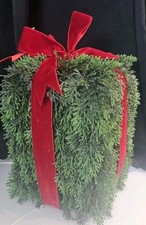 Faux Greenery Christmas Holiday Present With Red Bow Decoration Hobby Lobby 2022
