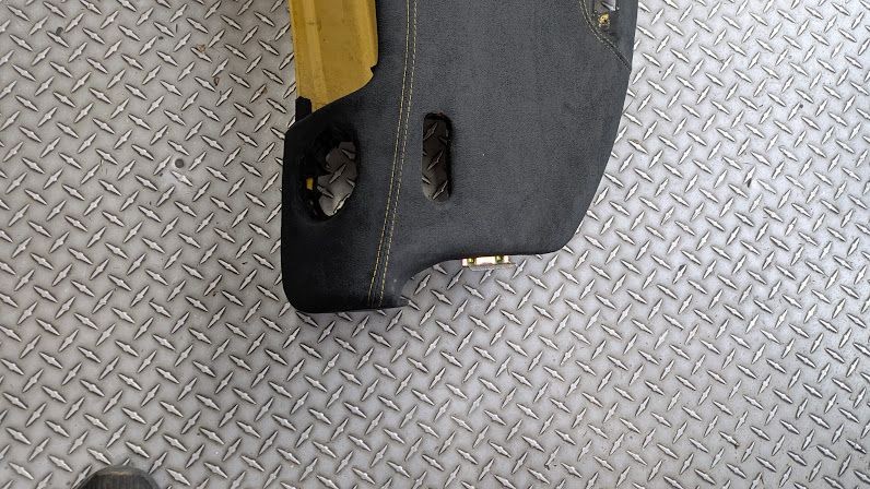 Ferrari 360 spider Upper Dashboard panel, upholstered on SUADE , YELLOW STITCHIN