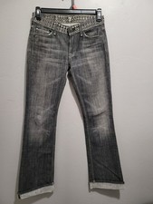 7 Seven For All Man Kind Flynt Bootcut Low Rise Metal Stud Y2k Black Size 27 Vtg