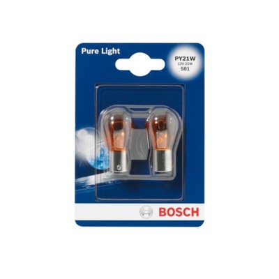 Glühlampe Sekundär BOSCH PY21W Pure Light 12V/21W, 2 Stück [L]