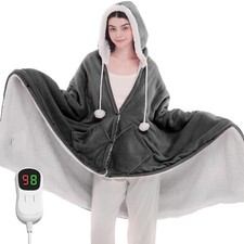 Heated Electric Blanket Shawl - Wearable Heating Blanket Heated Throw Blanket...