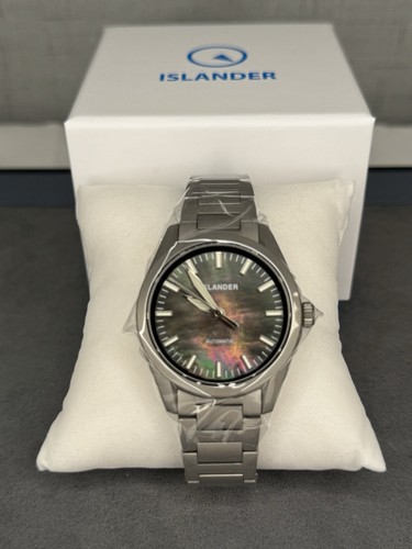 *NEW*  Islander Thunderbolt Pilot Watch with Black Mother Of Pearl Dial #ISL-322