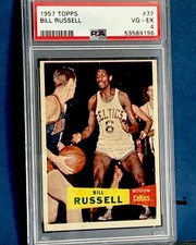 1957 BILL RUSSEL ROOKIE TOPPS #77 Basketball Card HOF CELTICS 🐐 NBA🌟Low Pop🏀