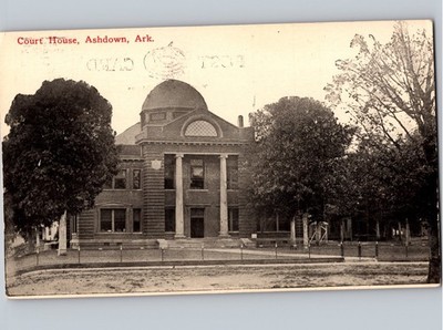 c1910 Little River County Court House Ashdown Arkansas AR Postcard