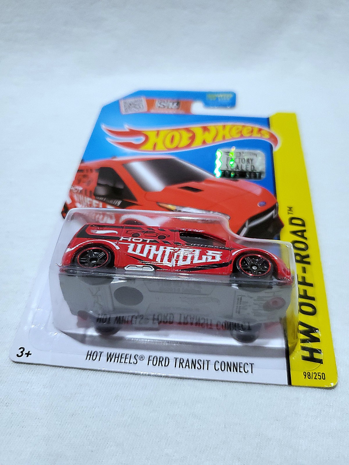 Hot Wheels Off Road Ford Transit Connect #98 Red Factory Sealed thumbnail 4