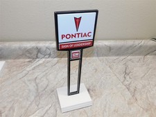  Advertising General Motors Pontiac Car Dealership Desk Top Sign, Repro Nice!