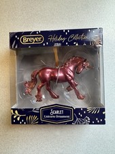 BREYER 2024 SCARLET Metallic Unicorn Draft Horse Hanging Holiday Ornament  NEW