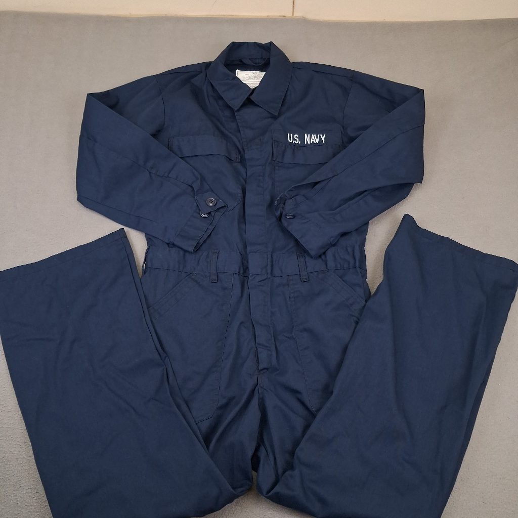 US Coverall Utility Mens 38S Navy Blue Military Jumps… - Gem
