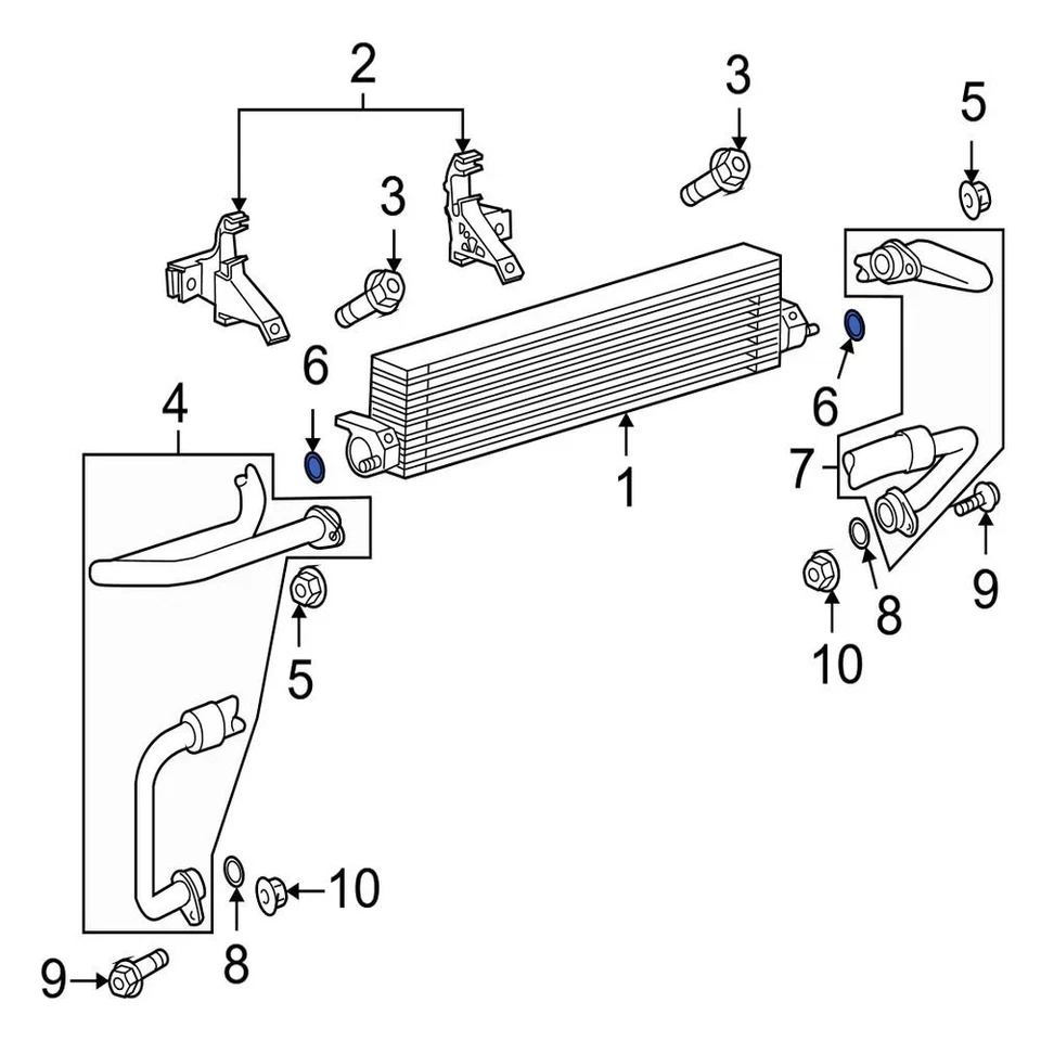 For Jaguar XJR 2000-2009 Jaguar KSH119530 Rear Engine Oil Cooler Line O-Ring Foto 2 de 4