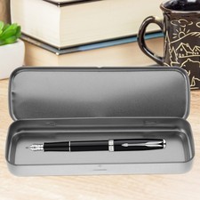 2 Pcs Metal Pen Case Writing Supplies Boxes with Lids School Pencil